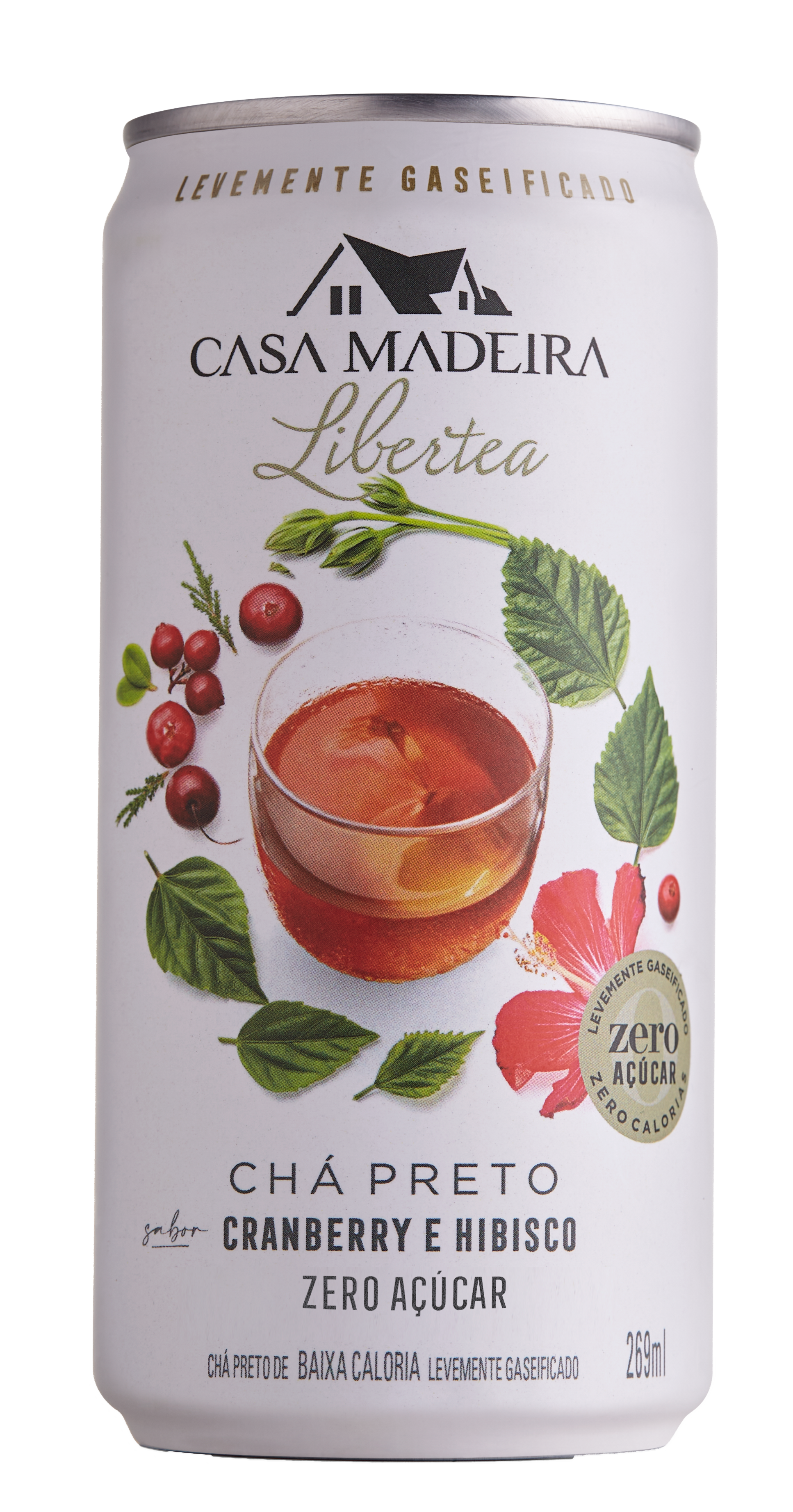 Chá Preto com Cranberry e Hibisco levemente gaseificado 269ml